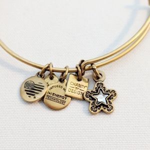 Alex and Ani Gold "True Wish" Star Charm Bracelet